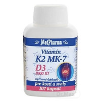 Vitamín K2 MK-7 + D3 1000 IU -MedPharma 107 tabliet