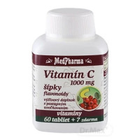 Vitamín C 1000 mg so šípkami, predĺžený účinok,  -MedPharma 107 tabliet